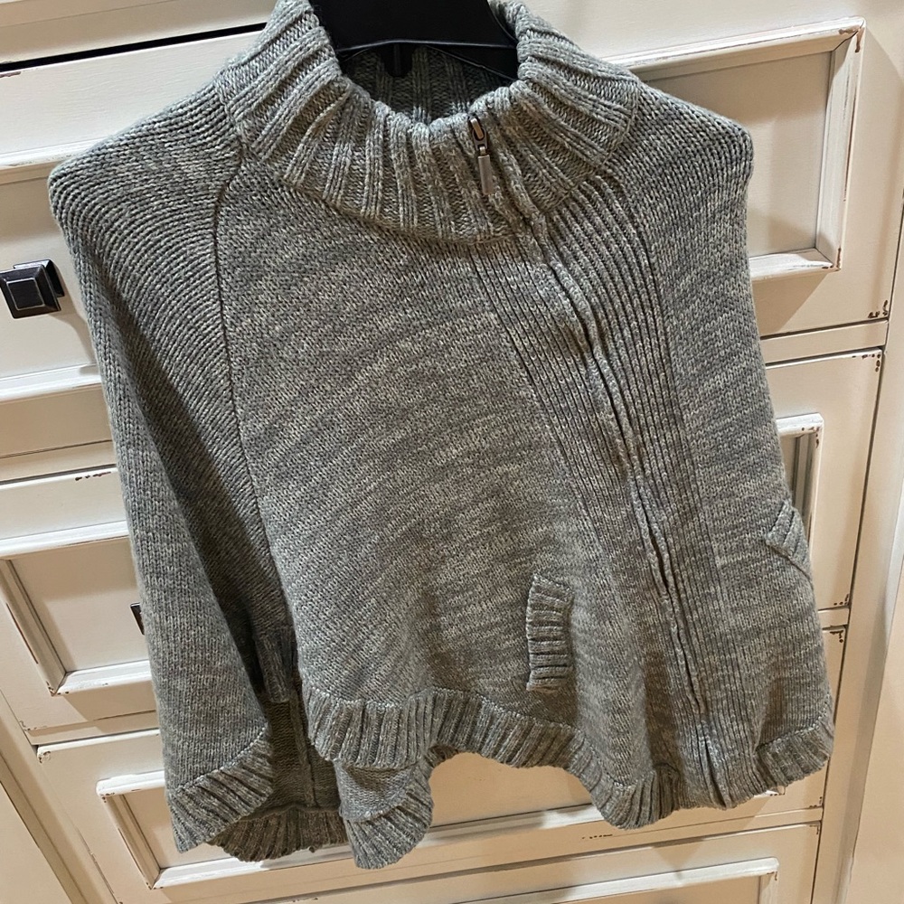 Gray poncho